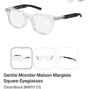 Maison Martin Margiela Clear and Black Eyeglasses